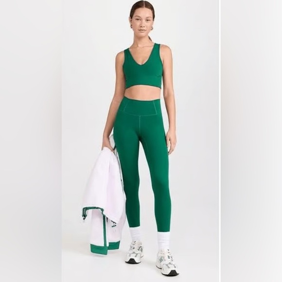 Free People Movement Workout Set Green Crop Top & Leggings– Size Small– BNWT - Picture 1 of 16